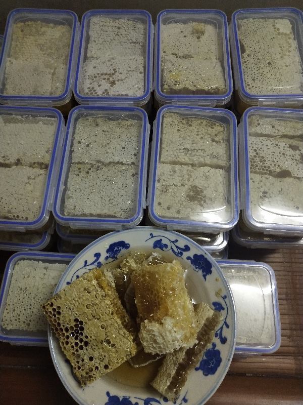 农家土蜂蜜，蜂巢蜜。产自江西省奉新县甘坊镇横桥村。